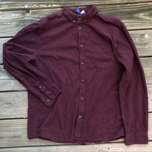 H&M Divided Maroon Button Down shirt